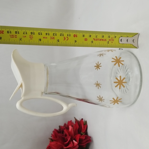 Log Cabin Mid Century Starburst Syrup Pitcher - Picture 8 of 15